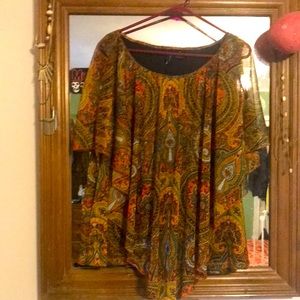Size 1x New direction women’s paisley blouse.